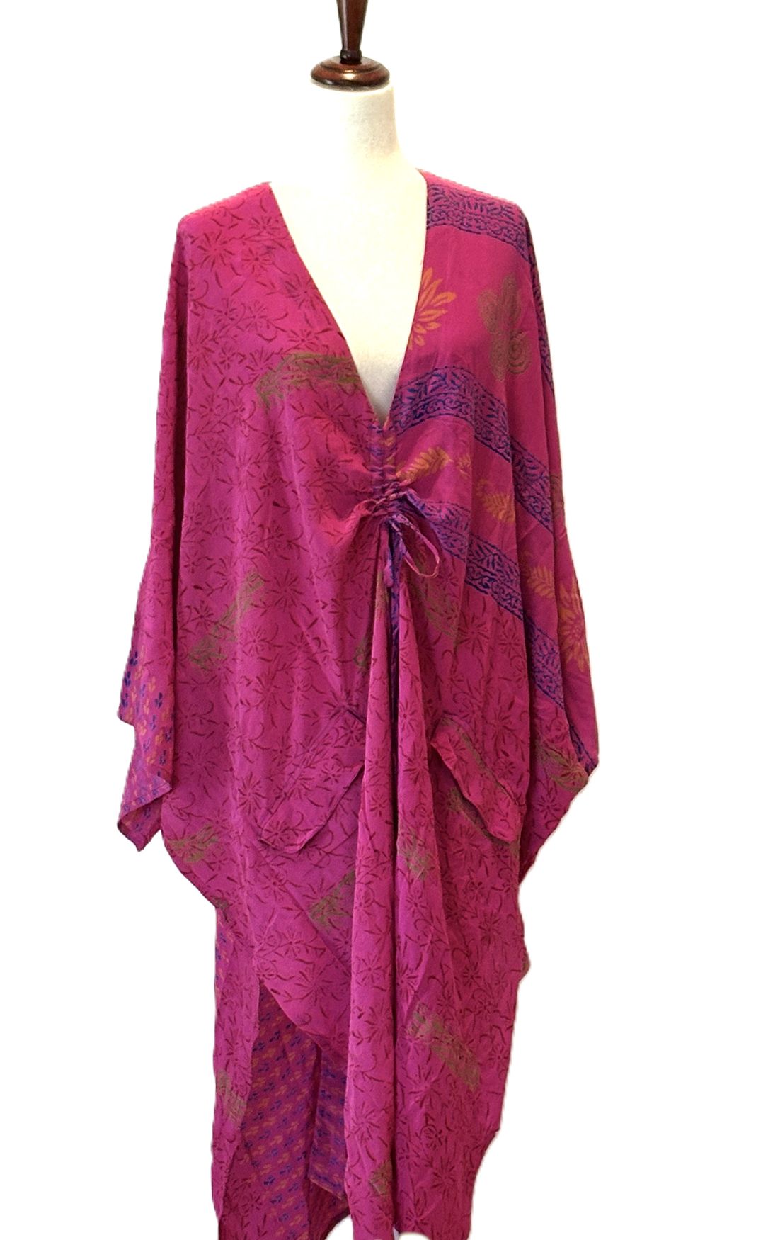 Kantha Bae Crepe Sari Moondance Muu  (Fuschia)
