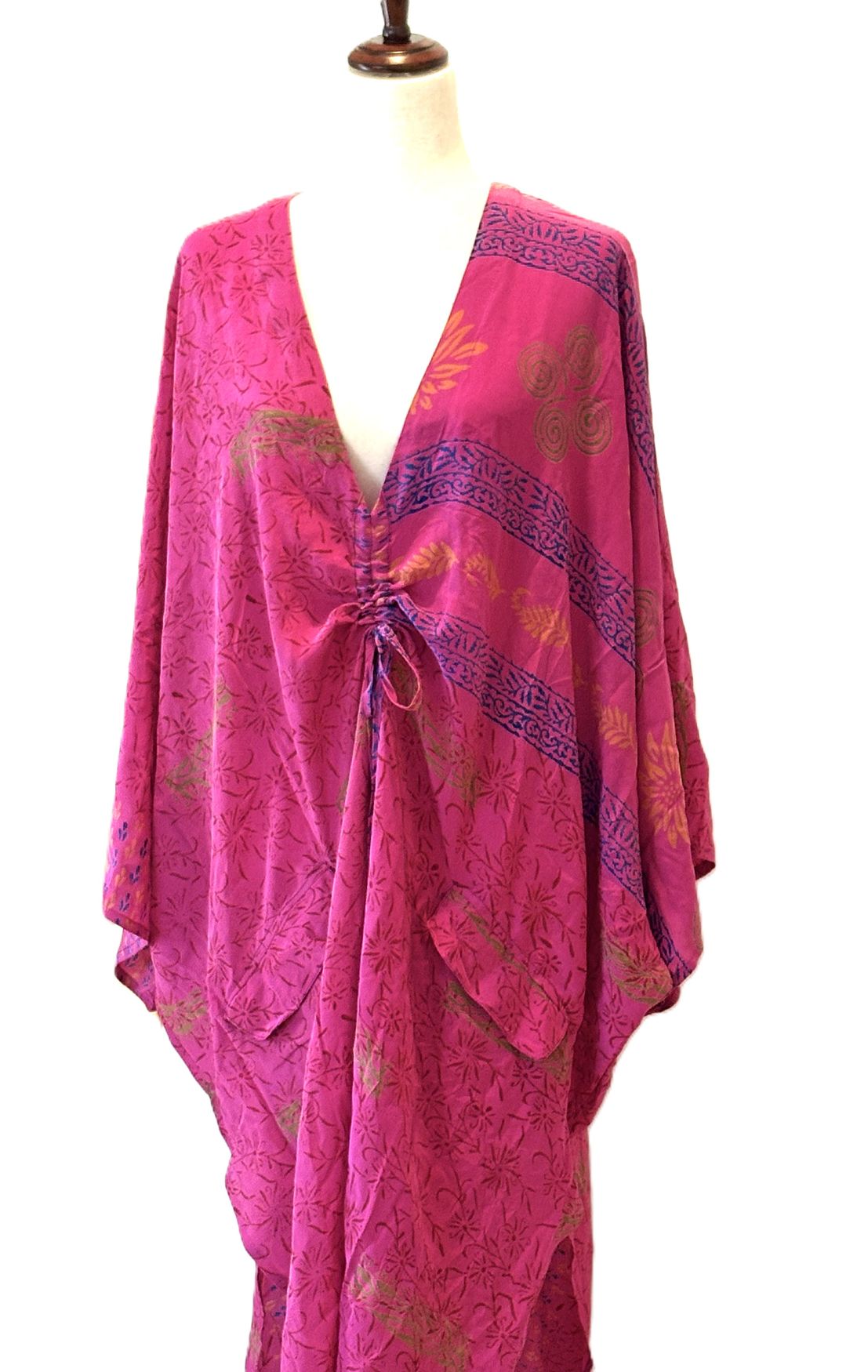 Kantha Bae Crepe Sari Moondance Muu  (Fuschia)