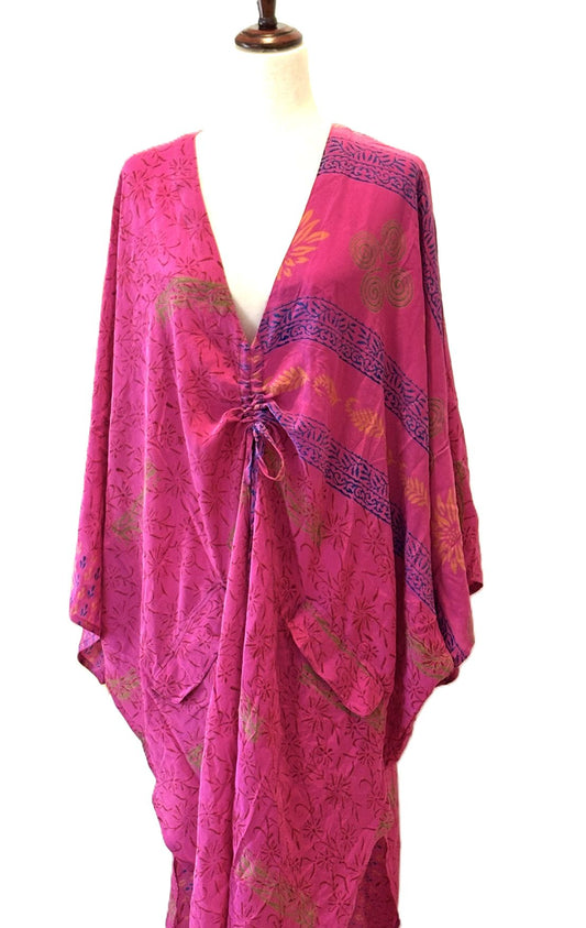Kantha Bae Crepe Sari Moondance Muu  (Fuschia)