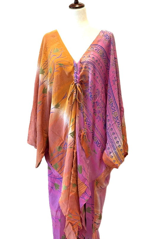 Kantha Bae Crepe Sari Moondance Muu  (Tie Dye)
