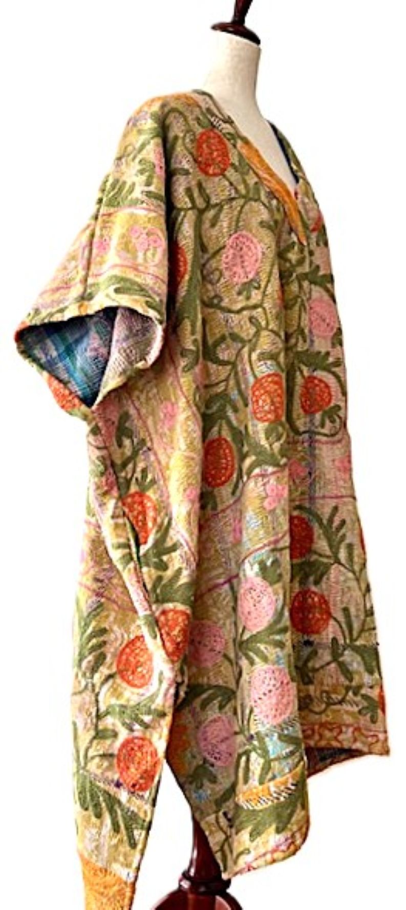 Kantha Bae Exceptional Suzani Muu, Colorful and Fully Embroidered  (Soft Floral)