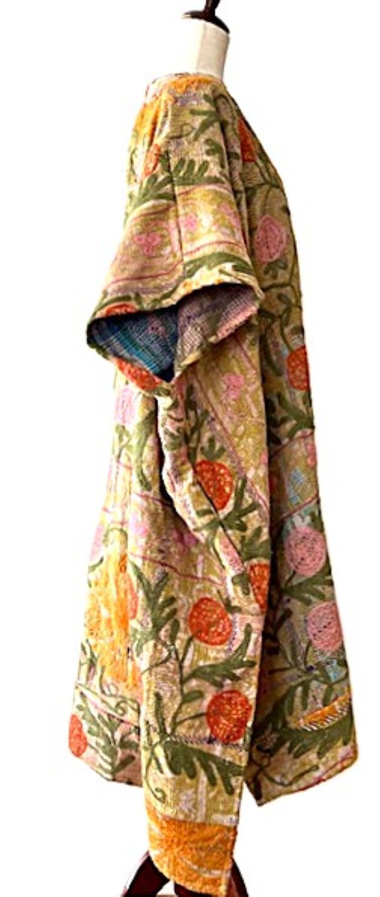 Kantha Bae Exceptional Suzani Muu, Colorful and Fully Embroidered  (Soft Floral)