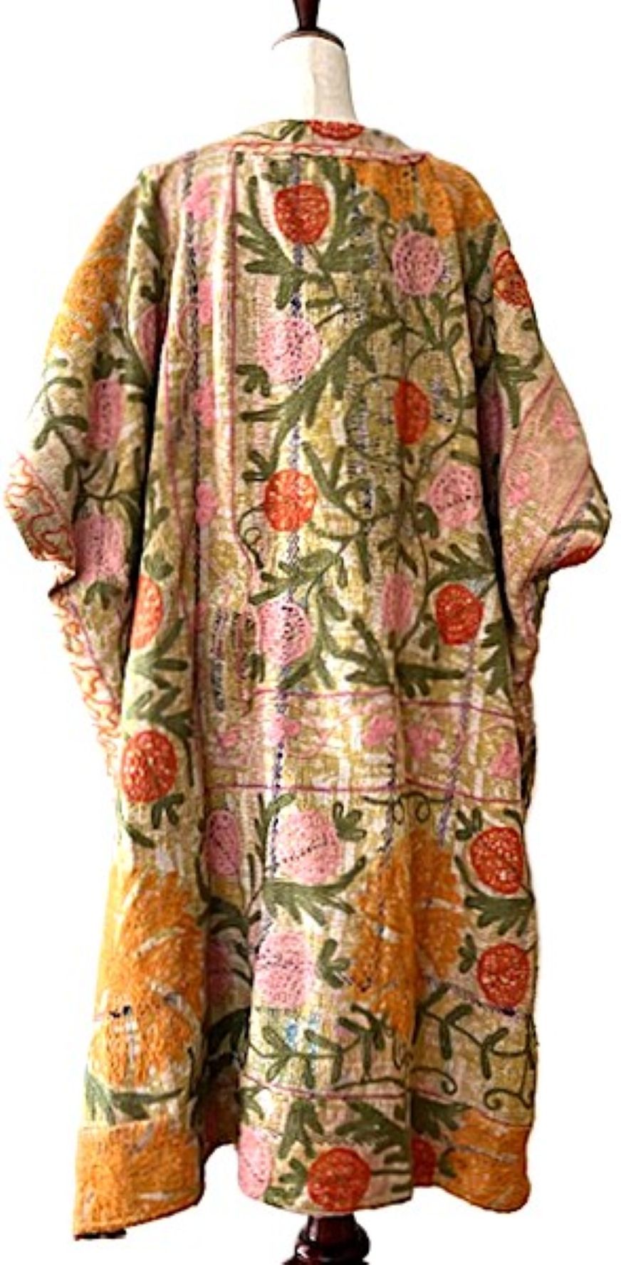 Kantha Bae Exceptional Suzani Muu, Colorful and Fully Embroidered  (Soft Floral)