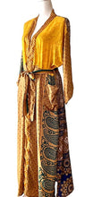 Luxury Velvet Boho Coat; Fully Reversible  (Navy Floral)