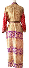 Luxury Velvet Boho Coat; Fully Reversible  (Navy Floral)