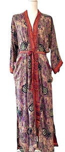 Luxury Velvet Boho Coat; Fully Reversible (Black)