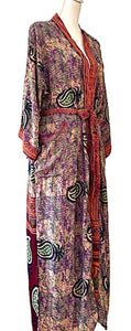 Luxury Velvet Boho Coat; Fully Reversible (Black)