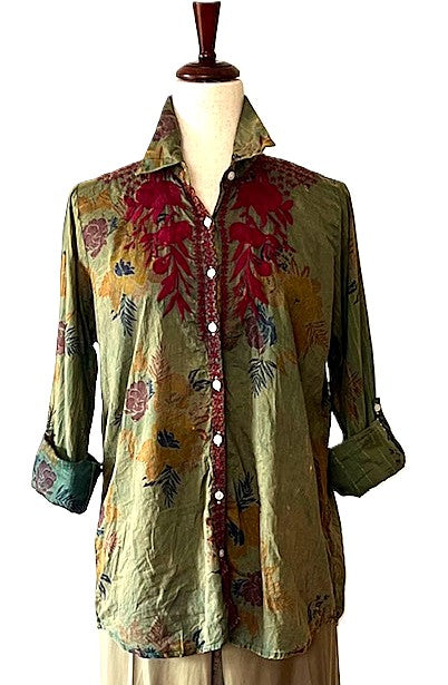 Top: The Lily Shirt Combines Euro Styling With A Vintage Appeal. Best Seller.