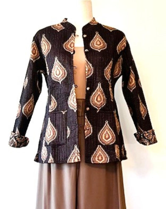 Specialty Collection: Fashionable Waistcoat Jacket, Fully Reversible. (Brown)