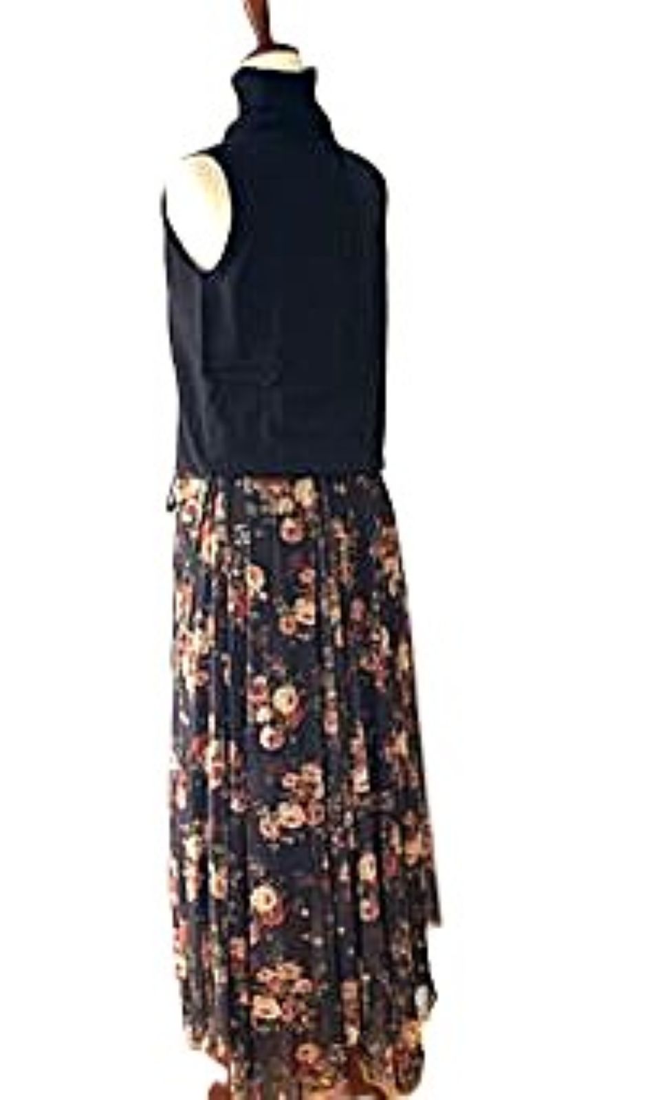 Skirt, Floral-Print Mesh Ruched Drawstring Handkerchief Maxi