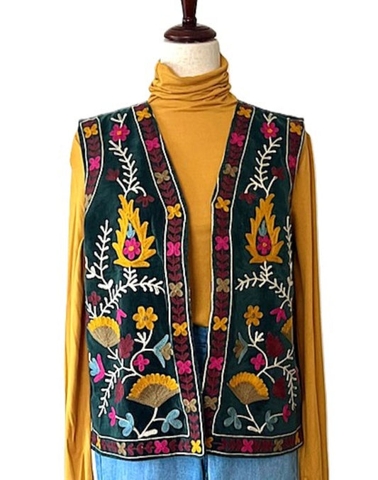 Jackets, Fully Reversible Designer Handmade Embroidered Vest Can Elevate Your Wardrobe.
