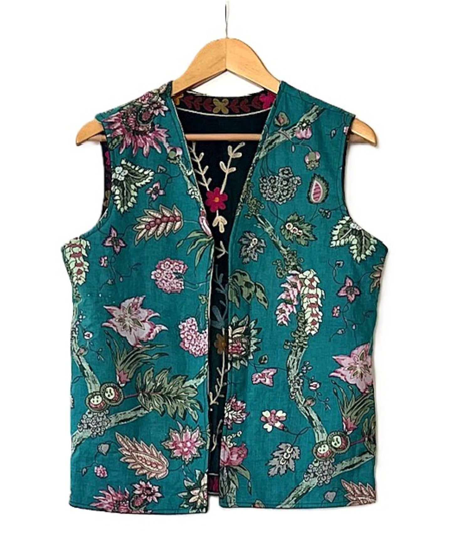 Jackets, Fully Reversible Designer Handmade Embroidered Vest Can Elevate Your Wardrobe.