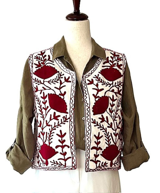 Jackets, Designer Handmade Embroidered Vest Can Elevate Your Wardrobe.