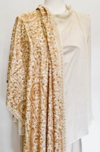 Embroidered Wool Shawl. Collector's shawl.