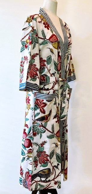 Best Seller: Rich Mixed Print Kimono Dusters (Navy and Stone Fruit)