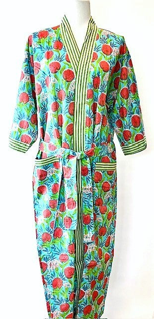 Best Seller: Rich Mixed Print Kimono Dusters (Green Apples)