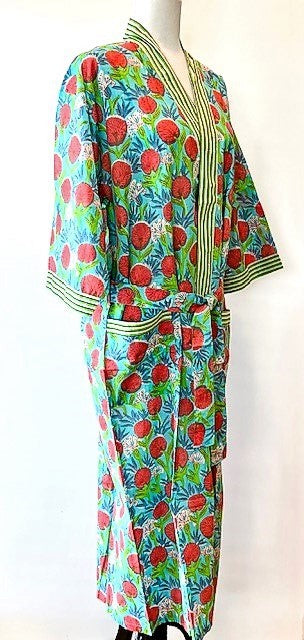 Best Seller: Rich Mixed Print Kimono Dusters (Green Apples)