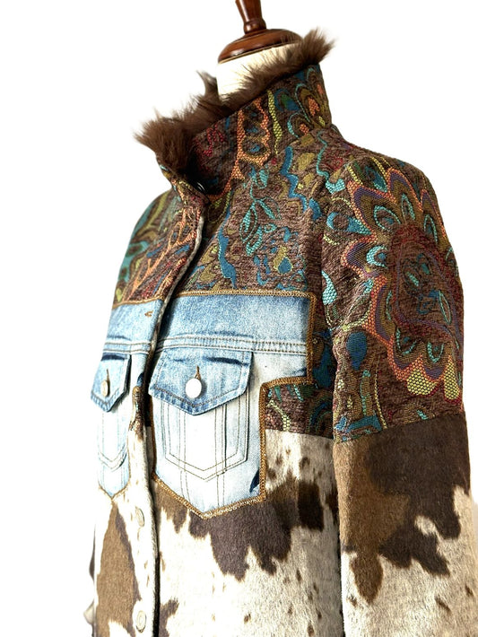 WOW Factor In This Patchwork Faux Fur Statement Coat