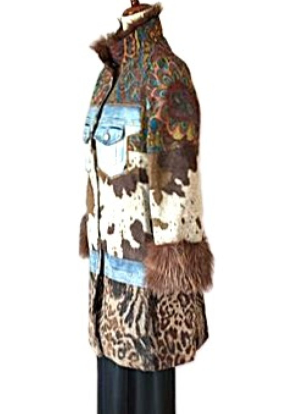 WOW Factor In This Patchwork Faux Fur Statement Coat