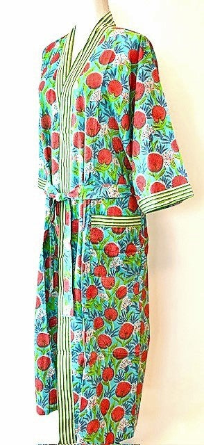 Best Seller: Rich Mixed Print Kimono Dusters (Green Apples)