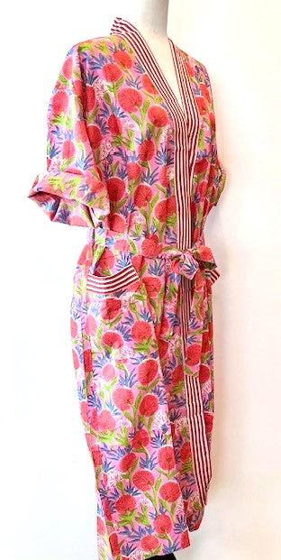 Best Seller: Rich Mixed Print Kimono Dusters (Pink Garden)