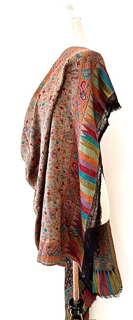 Handwoven Silk Double Sided Designer Shaw Is Exceptional