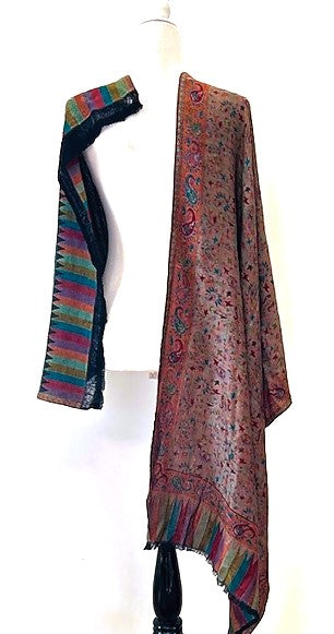 Handwoven Silk Double Sided Designer Shaw Is Exceptional