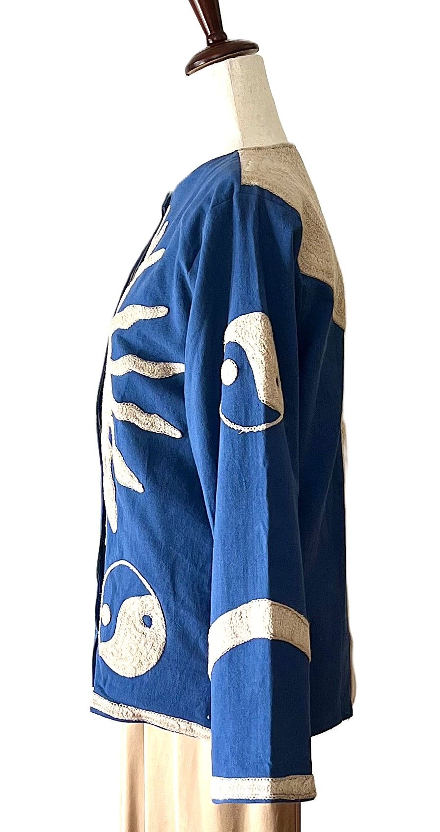 Specialty Collection: Fashion Forward Contemporary Suzani Short Jacket  (Royal Beige)