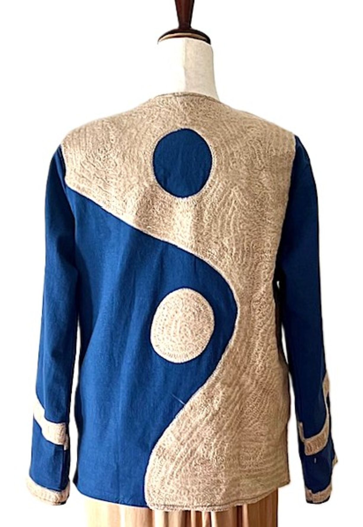 Specialty Collection: Fashion Forward Contemporary Suzani Short Jacket  (Royal Beige)