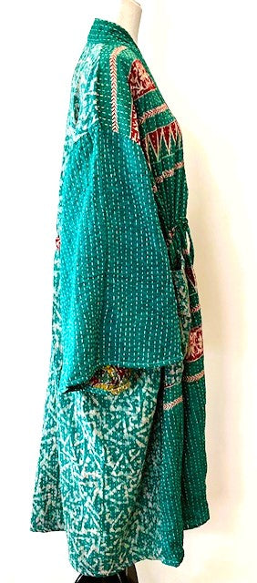 Kantha Bae Dreamweaver Kimono (Green) Is A Statement Piece.