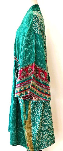 Kantha Bae Dreamweaver Kimono (Green) Is A Statement Piece.