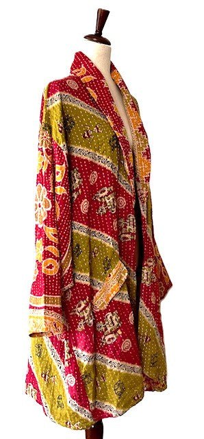 Kantha Bae Blazer Jacket is a No Brainer (Red/Green)