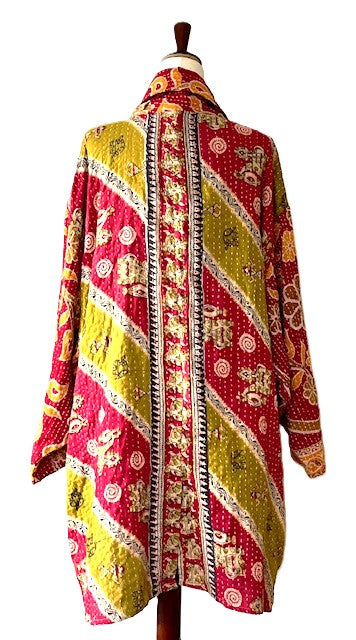 Kantha Bae Blazer Jacket is a No Brainer (Red/Green)