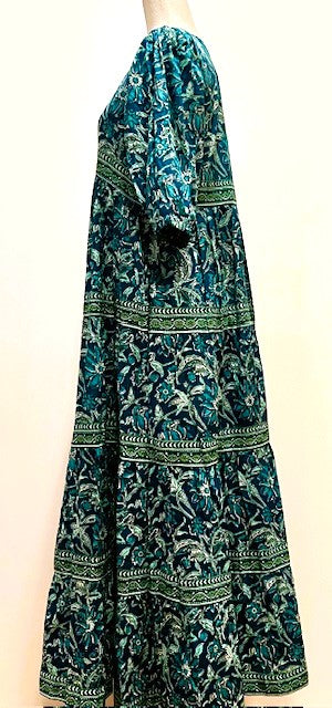 Midi Block Print Is An Engineered Masterpiece (Blue)