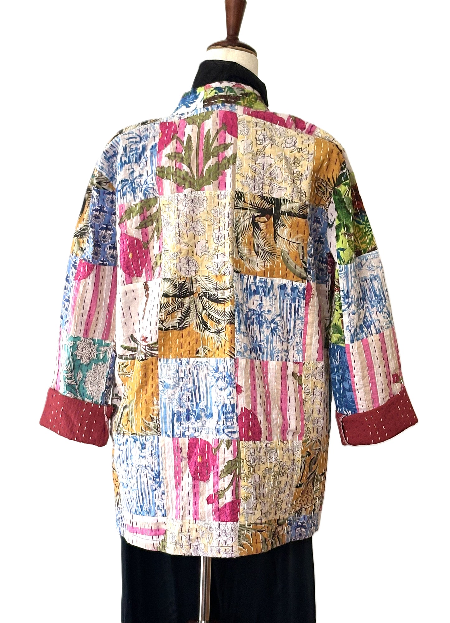 Jackets: Short, Patchwork Quilted, Unique (Multicolor).