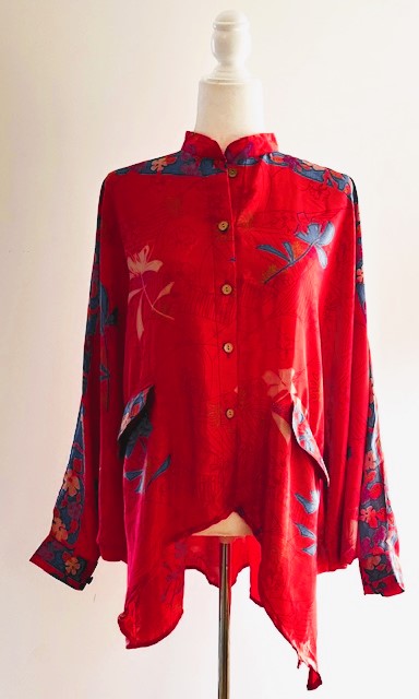 Luxe Silk Tunic: Favorite of the Season (Red)