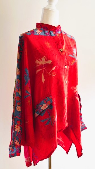 Luxe Silk Tunic: Favorite of the Season (Red)