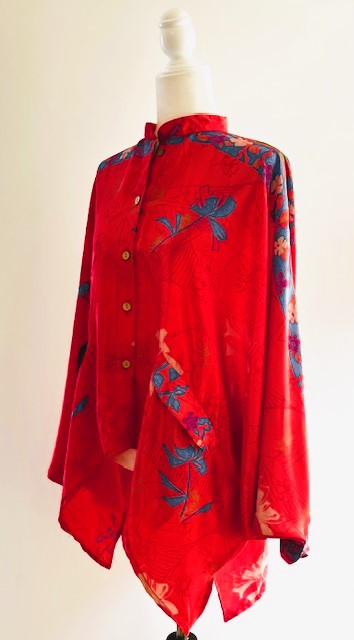 Luxe Silk Tunic: Favorite of the Season (Red)