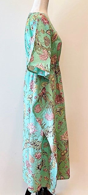 Beautiful Classic Handmade Caftan. Lounging, Beach or Pool Perfect. (Mint)