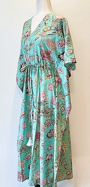 Beautiful Classic Handmade Caftan. Lounging, Beach or Pool Perfect. (Mint)