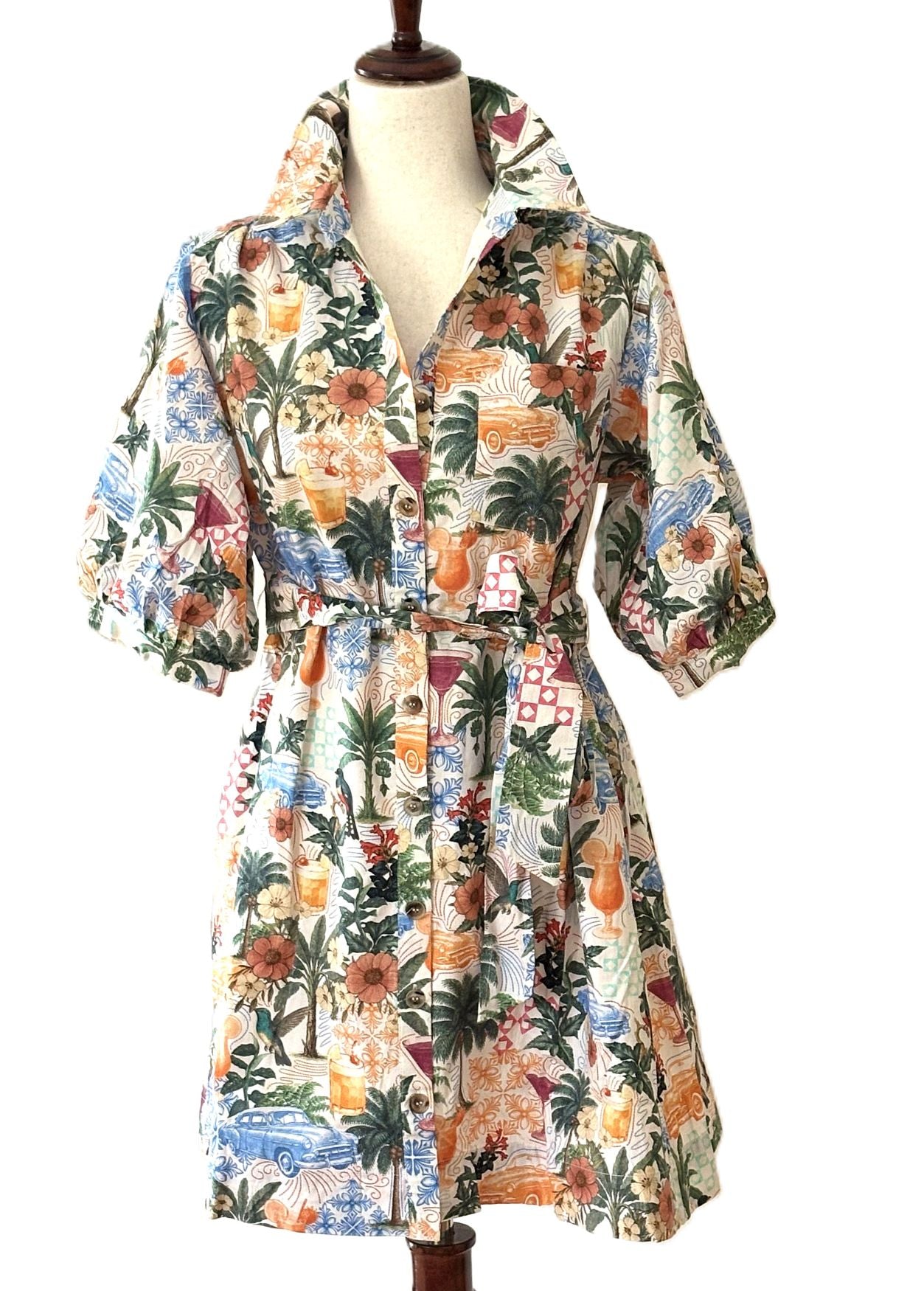 Dresses: Tropical Conversation Print Mini Speaks Summer