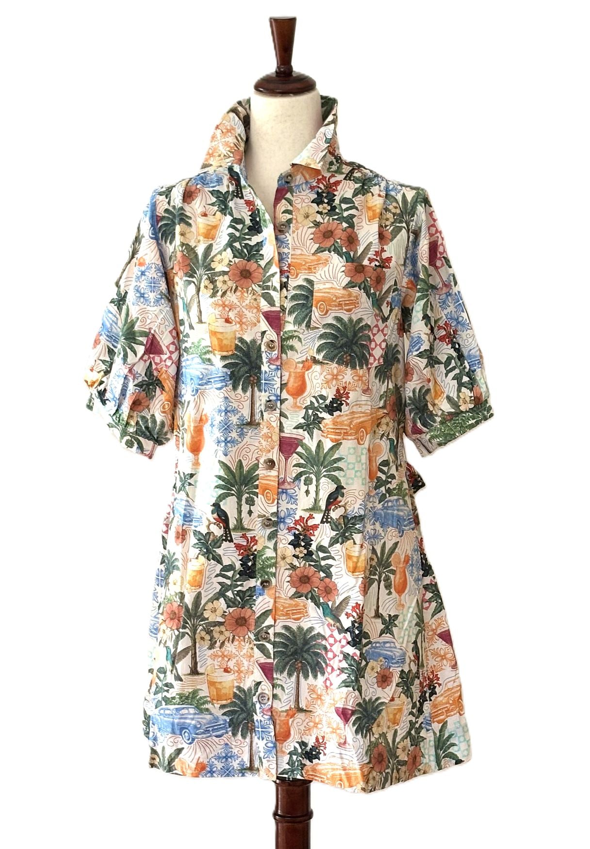 Dresses: Tropical Conversation Print Mini Speaks Summer