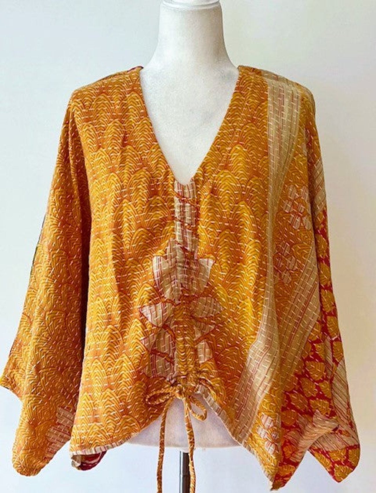 Kantha Bae Cotton Artisan Butterfly Top (Honey)