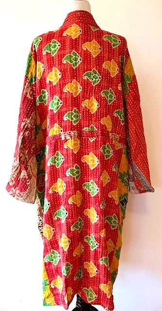 Kantha Bae Dreamweaver Kimono Is A Statement Piece. (Red Citrus)