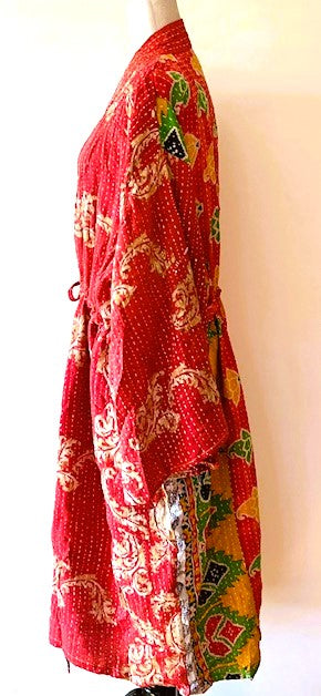 Kantha Bae Dreamweaver Kimono Is A Statement Piece. (Red Citrus)