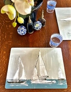 Sail Away Cork-Backed Placemats, Set/4