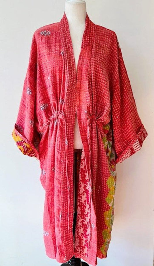 Kantha Bae Dreamweaver Kimono Is A Statement Piece. (Pink)