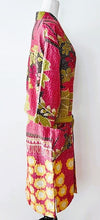 Short Floral Block Print Cotton Kimono Is Whimsical and Bright