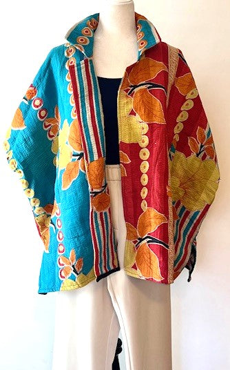 Specialty Collection: Hand Embroidered Short Jacket Fully Reversible. A Stand-out.