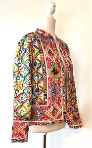 Short Hand Embroidered Jacket Mixed Colors (Light)